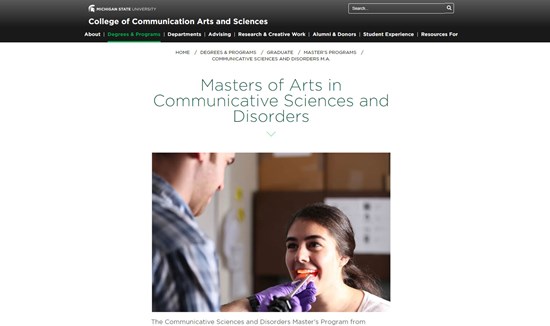 Communication Arts Licensure page