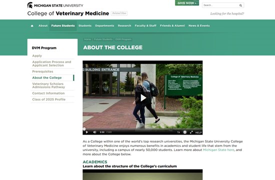 College of Vet Med licensure page.