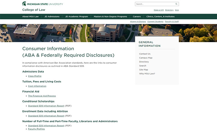 College of Law Licensure page